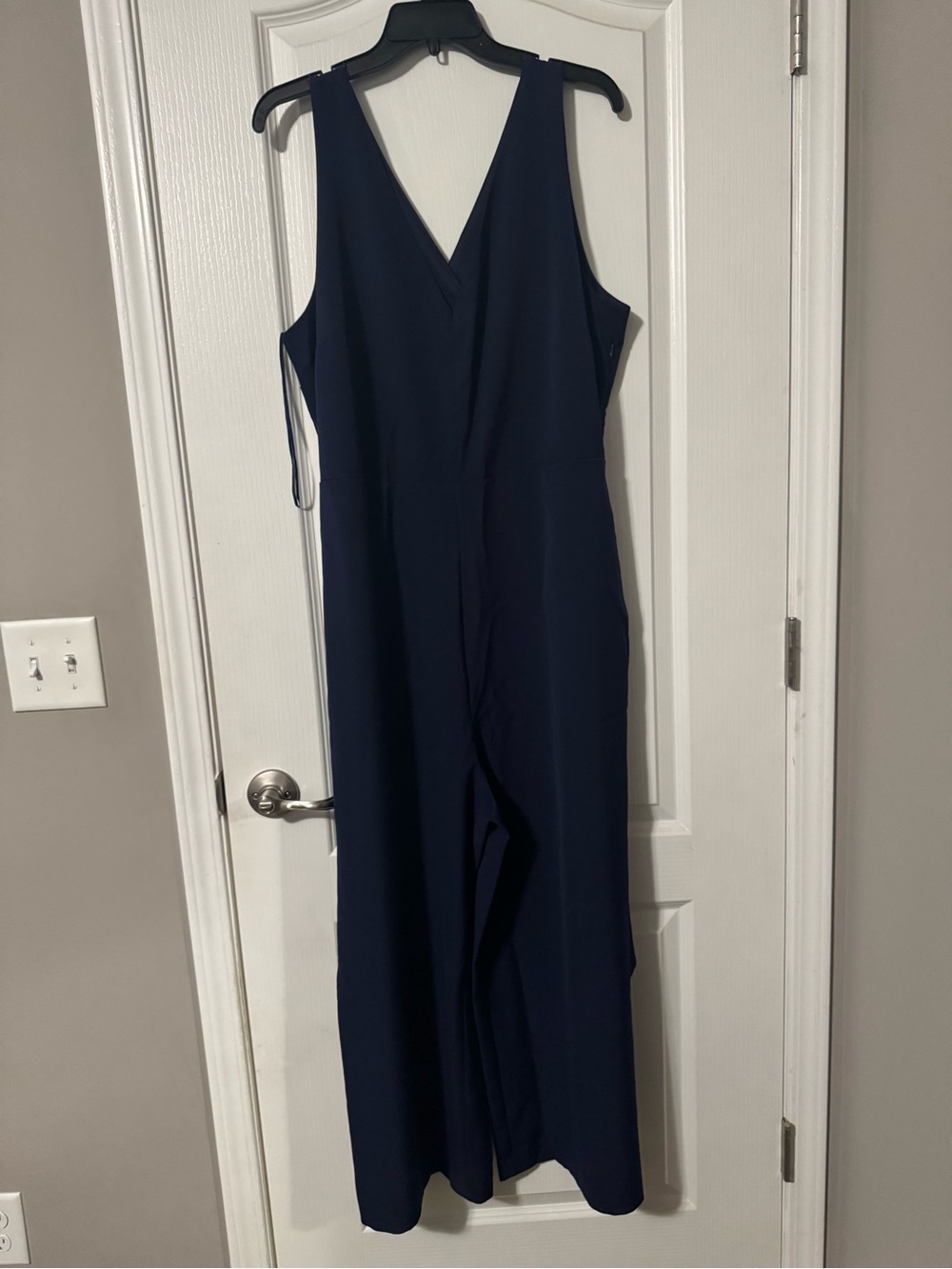 Sam Edelman Navy V-Neck Wide-Leg Jumpsuit